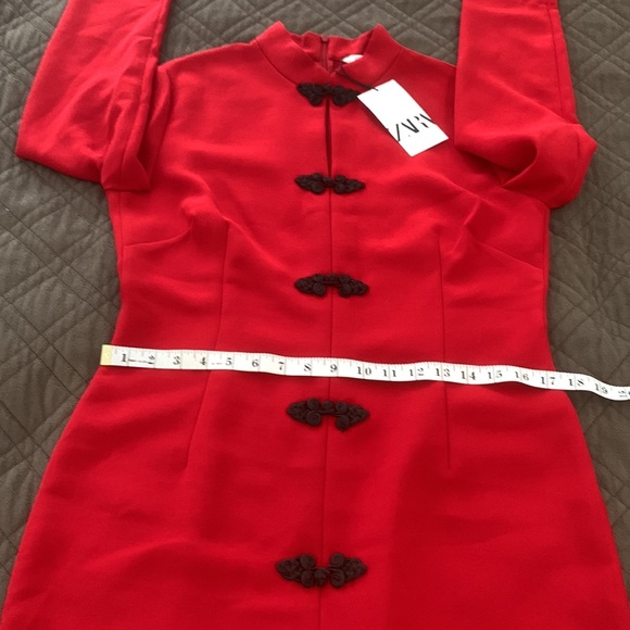 NWT Zara Red Toggle Dress size Large - Picture 15 of 17